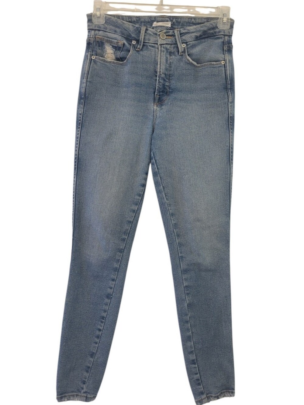 Good American Blue Denim High Rise Skinny Jeans Size 00